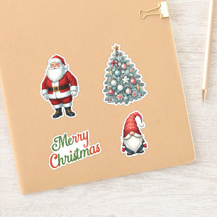 Pegatina Santa Cláusula   Árbol de Navidad   Conjunto de no