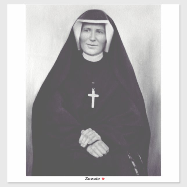 Pegatina Santa Faustina Kowalska Apóstol de la Divina Miser (Hoja)
