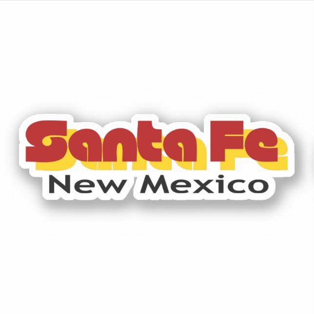 Pegatina Santa Fe Nuevo México (Anverso)