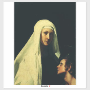 Pegatina Santa Francesca de Roma Ángel de la Guarda Arte Fi