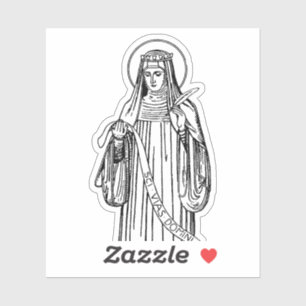 Pegatina Santa Hildegard de Bingen Médico de la Iglesia