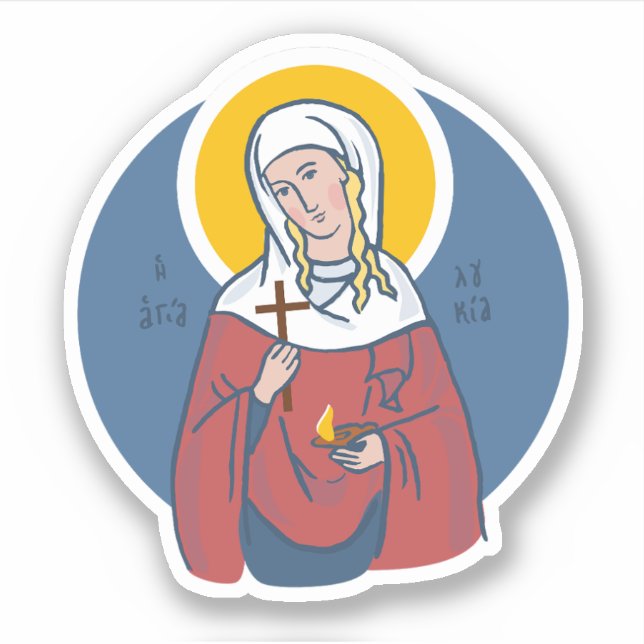 Pegatina Santa Lucía (Anverso)