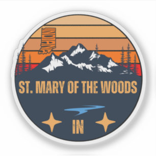 Pegatina Santa María de los bosques, Indiana