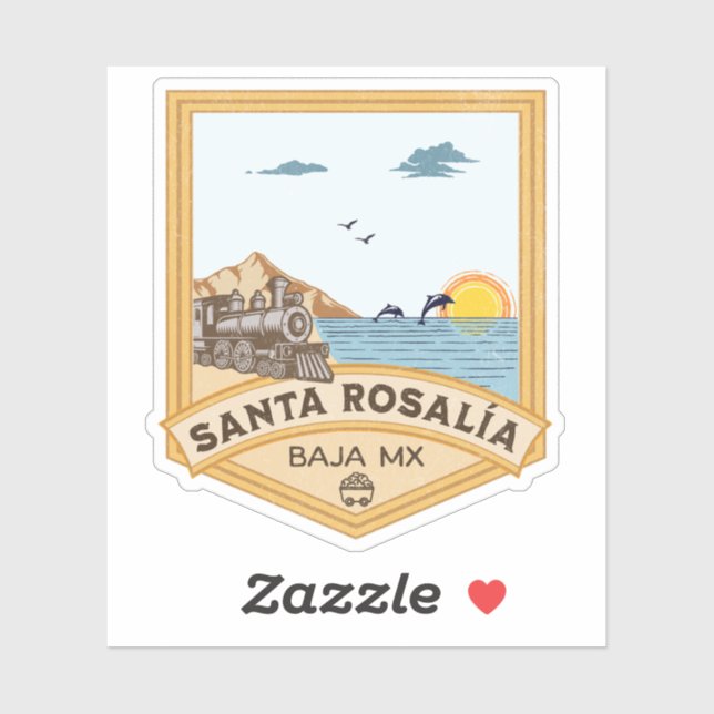 Pegatina Santa Rosalia Baja California Sur México (Hoja)