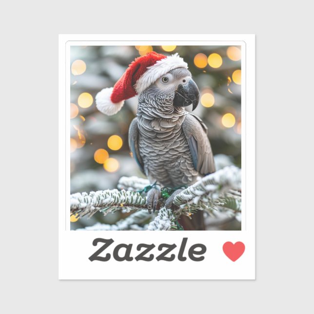Pegatina Santa’s Little African Grey Helper  (Hoja)