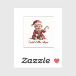 Pegatina Santa’s Little Helper Sticker –Cute Christmas Baby
