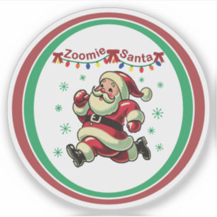 Pegatina Santa Zoomie Navidad