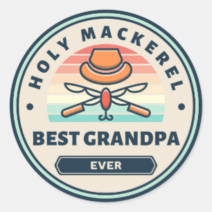 Pegatina - ¡Santo Mackerel! Mejor abuelo jamás