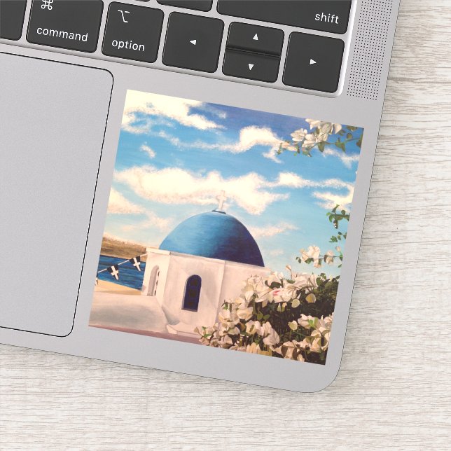 Pegatina Santorini Grecia Ocean Travel Vinyl (Detalle)