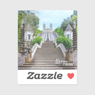 Pegatina Santuario católico Bom Jesus de Braga, Portugal