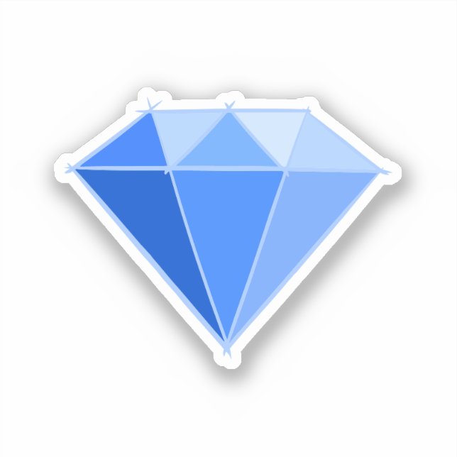 Pegatina Sapphire Gemstone. Joyería. 45 Aniversario Boda (Anverso)