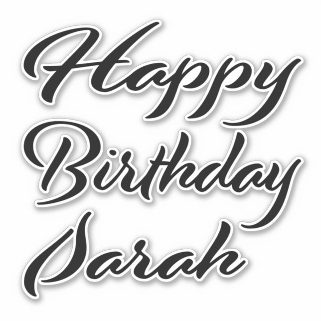 Pegatina Sarah Name Vorname black Sticker Geburtstag (Anverso)