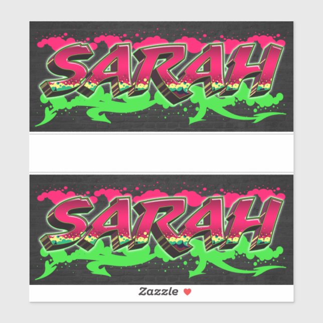 Pegatina Sarah Vorname Name Graffiti Aufkleber Sticker (Hoja)