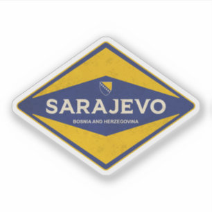 Pegatina Sarajevo Bosnia y Herzegovina Vintage