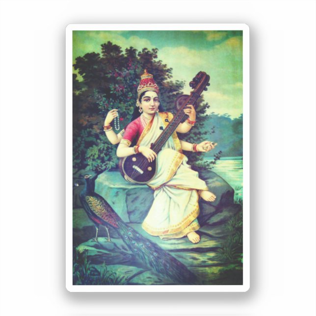 Pegatina Saraswati (Anverso)