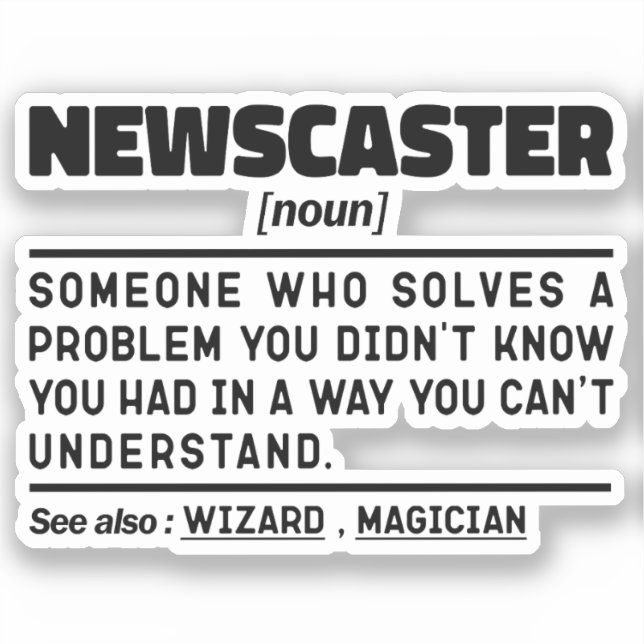 Pegatina Sarcasm, empleado de televisión de definición mode (Anverso)