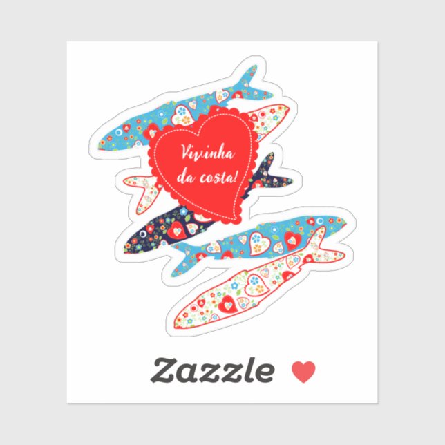 Pegatina Sardinas de Portugal (Hoja)