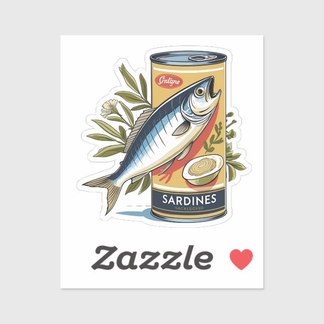 Pegatina Sardinas enlatadas (Hoja)