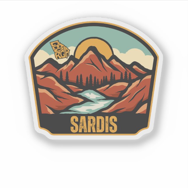 Pegatina Sardis, Georgia (Anverso)