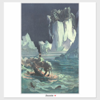 Pegatina Sargazo Mar Grim Reaper y Hundimiento de Titanic