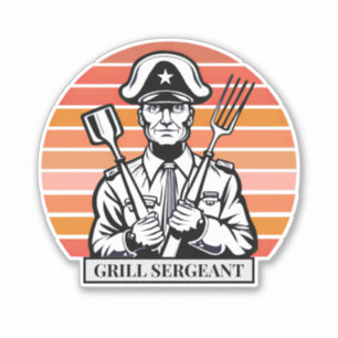 Pegatina Sargento de Grill Barbecue