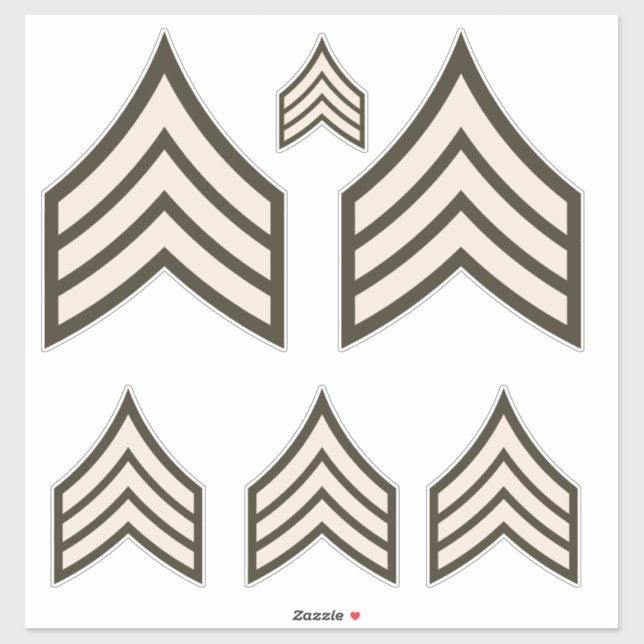 Pegatina Sargento del ejército (Hoja)