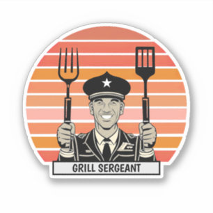 Pegatina Sargento Grill BBQ