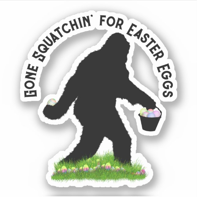 Pegatina Sasquatch de Pascua  (Anverso)