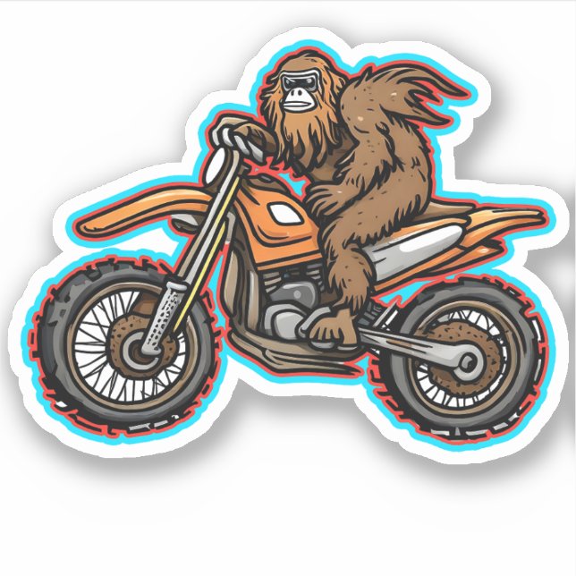 Pegatina Sasquatch Dirt Bike Offroad Vinyl (Anverso)