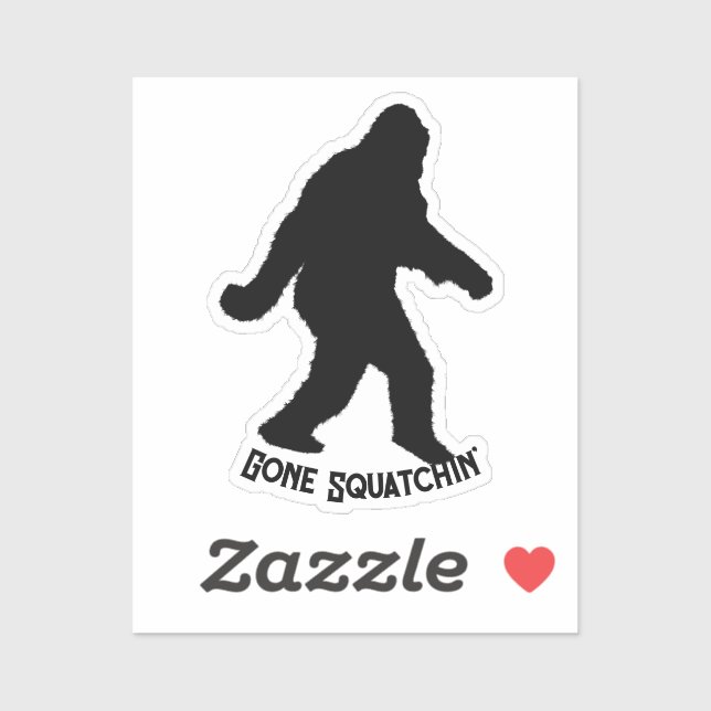 Pegatina Sasquatch Squatchin' Silhouette (Hoja)
