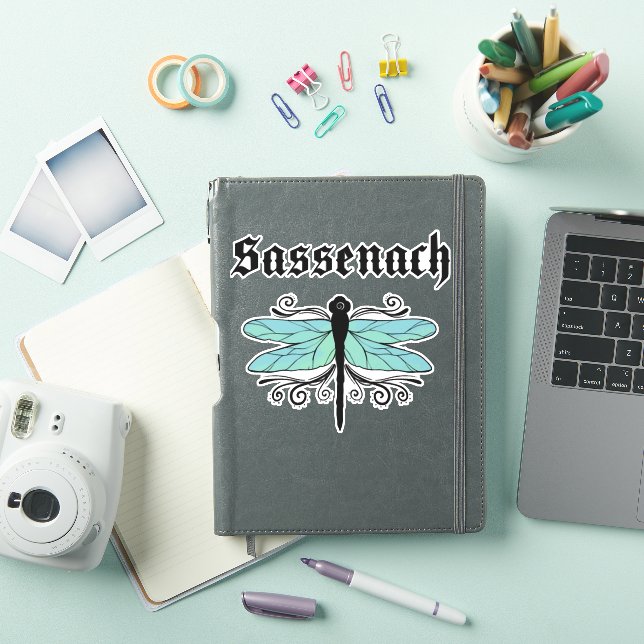 Pegatina Sassenach Dragonfly Outlander Amber Blue Gift Tee (Funda para iPad)