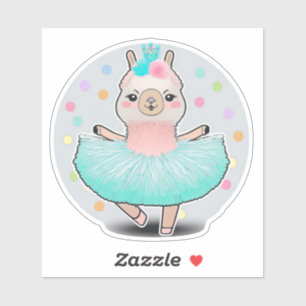 Pegatina Sassy Llamarina Llama Ballerina