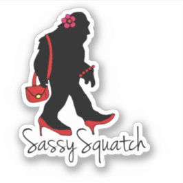 Pegatina Sassy Squatch, Bigfoot, Yeti, Sasquatch
