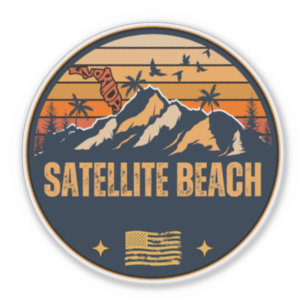 Pegatina Satellite Beach, Florida 
