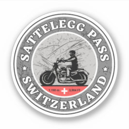Pegatina Sattelegg paso tour en moto por los Alpes suizos
