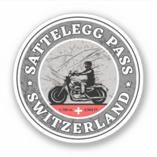 Pegatina Sattelegg paso tour en moto por los Alpes suizos