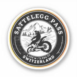 Pegatina Sattelegg paso tour en moto por los Alpes suizos