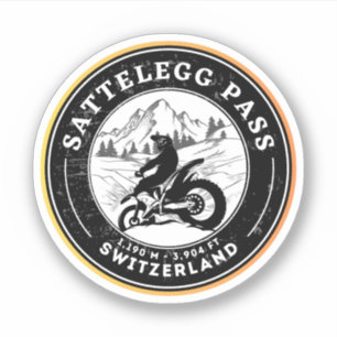 Pegatina Sattelegg paso tour en moto por los Alpes suizos