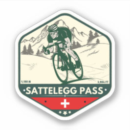 Pegatina Sattelegg paso tour en moto por los Alpes suizos