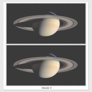 Pegatina Saturno iluminado por el sol Planeta gigante gaseo