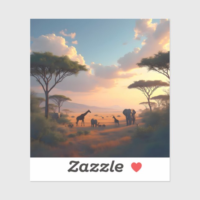 Pegatina Savannah Dawn - Square Vinyl (Hoja)