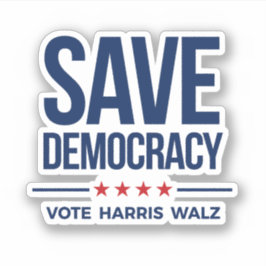 Pegatina SAVE DEMOCRACIA - Vote Harris Walz