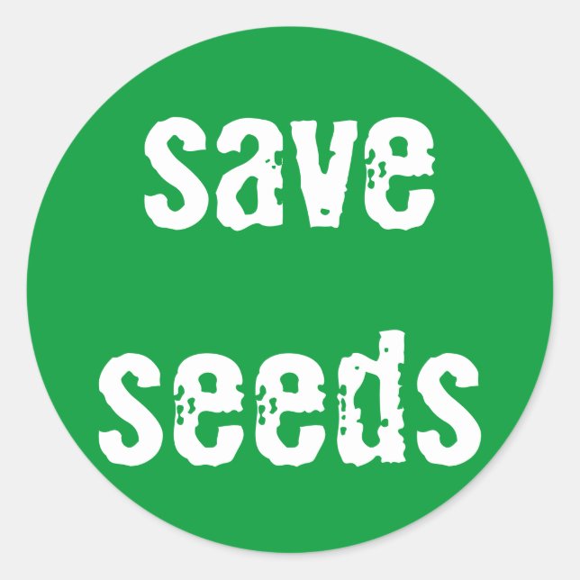 pegatina "Save Seeds" (Anverso)