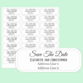 Pegatina Save The Date Return Address Transparent 