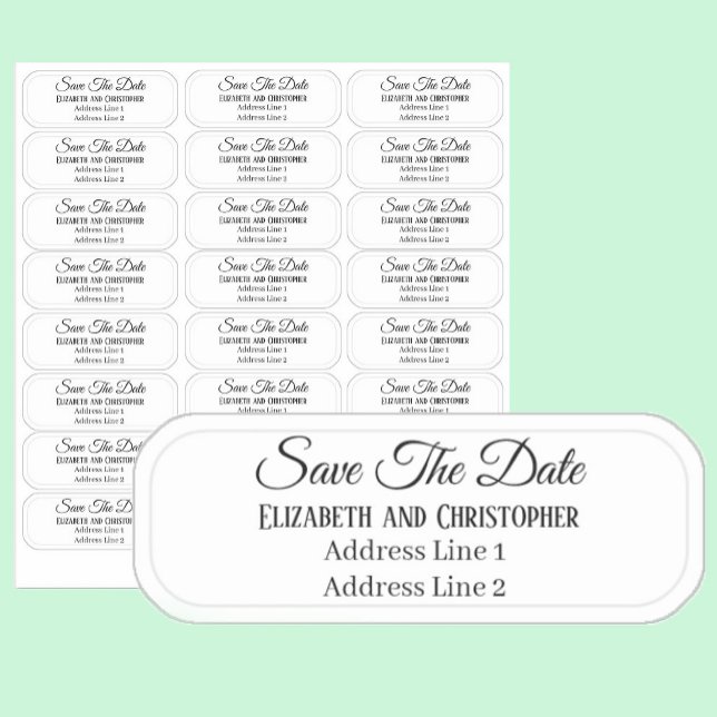 Pegatina Save The Date Return Address Transparent  (Subido por el creador)