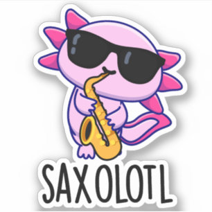 Pegatina Sax-olotl Graciosos Punteros Saxofónicos