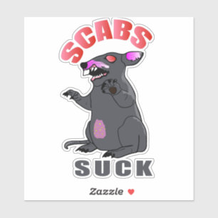 Pegatina Scabby the Rat - Scabs Suck