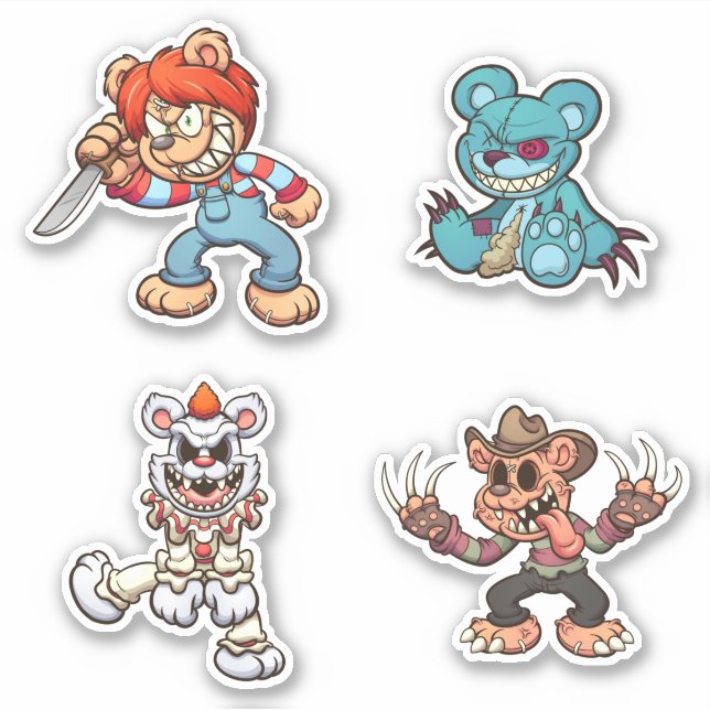 Pegatina Scare Bear - Horror (Anverso)