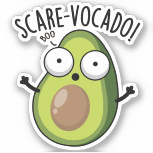 Pegatina Scare-vocaco Funny Aguacate Puns