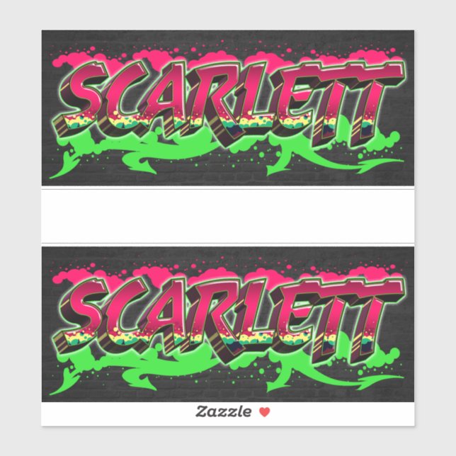 Pegatina Scarlett Vorname Name Graffiti Aufkleber Sticker (Hoja)